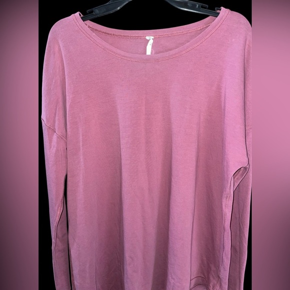 Lululemon To The Point Long Sleeve Shirt 6 Side Tie Misty Merlot Pima Cotton Tee - Picture 3 of 11